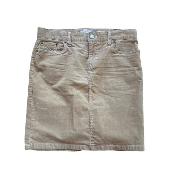 Vintage Old Navy Tan Corduroy Skirt M Neutral Y2K 2000s Style - Picture 1 of 6